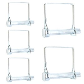 Hocansen Pack of 5 Folding Cotter Pins, 6 x 50 mm, One Cotter Pin, Rectangle, Carbon Steel Cotter Pins, Top Link Bolt, Shaft, Square Locking Pin, Locking Pin, Clutch Pins for Farm Trailer (10 x 60