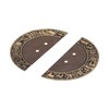 QANYEGN Round Shape Brass Cabinet Handle, Chinese Style Retro Round