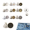 Pack of 20 Jeans Buttons Without Sewing, 17 mm Adjustable