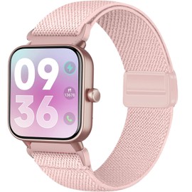 VELULYX Nylon Magnetic Band Compatible Veryfit Smart Watch IDW19/IDW13/IDW16/IDW18, 22MM Band Elastic for Gloryfit P66/P66D/P72/P95, TUYOM LW36, H1/D1,T50S, Y6, YB54, G39, AGPTE LW11