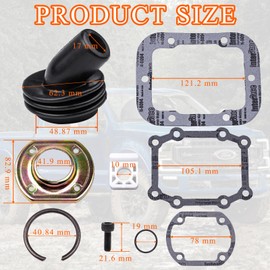Shifter Repair Kit ZF S5-42 ZF42-SK Compatible with 1987-2001 Ford F250 F350 F450 3/4 and 1 Ton Pickups Contains Shifter Top Cover and Plastic Shifter Guide Insert Bushing 15 PCS