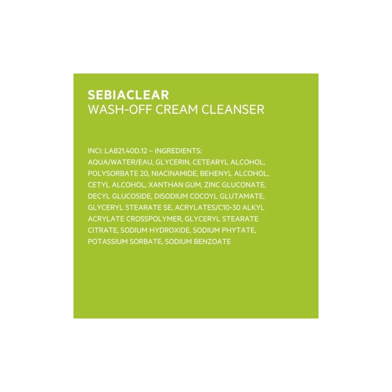 SVR Sebiaclear Creme Lavante, Crema Limpiadora para Piel Grasa y/o