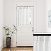 Short Curtains for Bathroom Window,White Sheer Privacy Linen Pinch Pleat