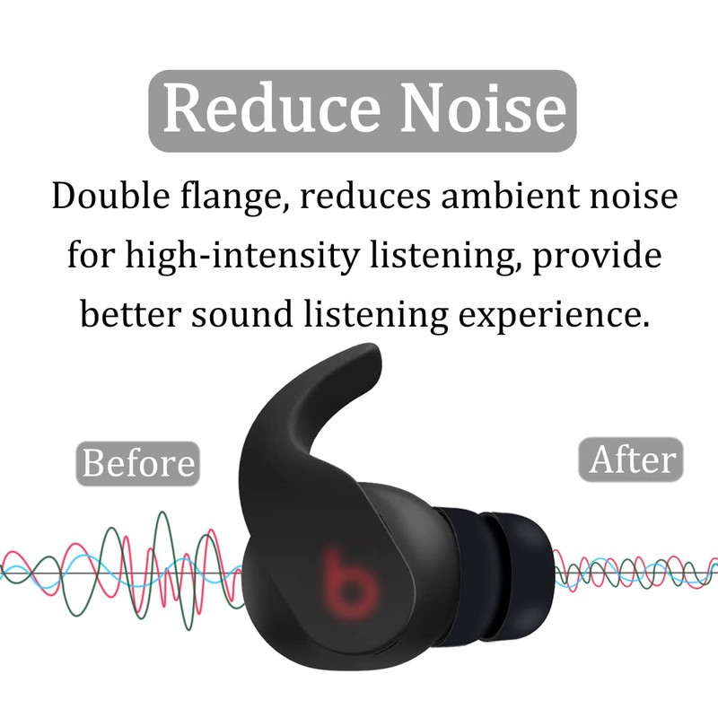 6 Pairs Double Flange Compatible with Beats Fit Pro Ear