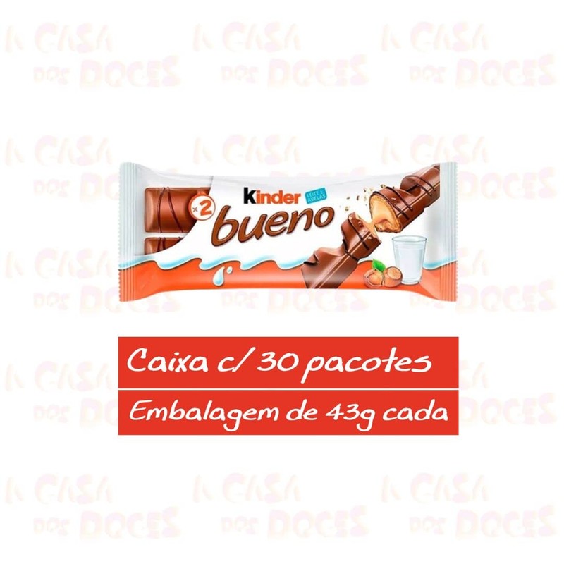Ferrero Kinder Bueno Wafer Cookies, 1.5 Ounce (43 g) (Pack