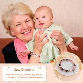 GBTBYS New Grandma Gifts First Time 2025 New Grandma Bracelet Grandmas to be Pregnancy Announcement 1st Mom Grandparents Bracelets
