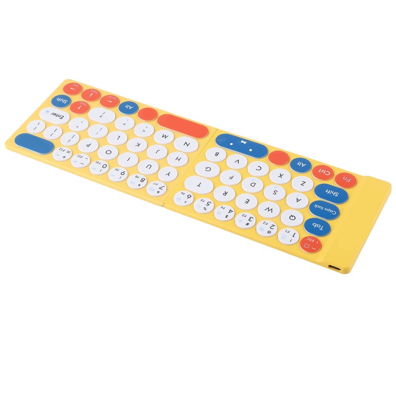 Wireless Keyboard Wireless Foldable Design 65 Keys Quiet Typing Fast