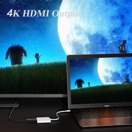 3 in 1 Type C to HDMI Adapter, High Speed Transmission USB C Hub with 4K HDMI Output, PD 100W Fast Charging USB C Adapter, Compatible with Laptop, TV, Monitor and More