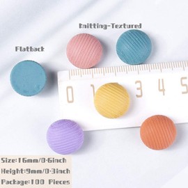 100 Pieces Small Heart Star Flower Bowtie Round Shaped Plastic Charms Beads Flatback Cabochons Embellishment for Jewelry Making Cardmaking Scrapbook Hair Accessories DIY Craft Supplies(Multi, Round)