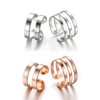 Qimily Open Ring Adjustable Statement Rings Set，2PCS 18K gold plated