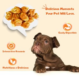 PETPURO Chicken Wrapped Banana Jerky Dog Treats, Gluten and Grain Free Chicken Banana Chips, Healthy Chewy Dog Bites for Small Medium Dogs