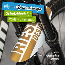 Riesel Design® MTB Mudguard Set (1 x kol:OSS + 1 x Mud:pe) with Cable Ties/Stylish MTB Mudflap/Mountain Bike Mudguard as Splash Guard for All Wheel Sizes