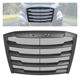 JMTAAT Front Grille Compatible with 2018-2024 Freightliner Cascadia Grill w/Bug Screen Matte Black