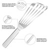 KSENDALO Thin Fish Spatula Stainless Steel -Flexible Slotted Egg Flipper