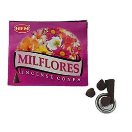 HEM Incense Cones Mill Flawless Opium Red Rose Cone Set of 3