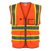 SHORFUNE High Visibility Safety Vest with Pockets, Mic Tab, Reflective