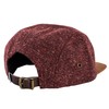 Blackskies Obsidian 5-Panel Cap, Black and Burgundy, Wool Visor, Unisex