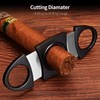 CIGARLOONG Cigar Cutter Stainless Steel Brushed Double Blade Cigar Guillotine