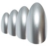 False Nails by Bling Art Silver Matte Metallic Almond Stiletto