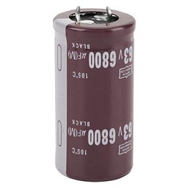 2 pzas Condensador Electrolítico 6800uF 63V, Componentes Electrónicos 25x50 mm 105°C, Juego de Capacitores Electrolíticos para Reparación de Fuente de Alimentación y Circuitos