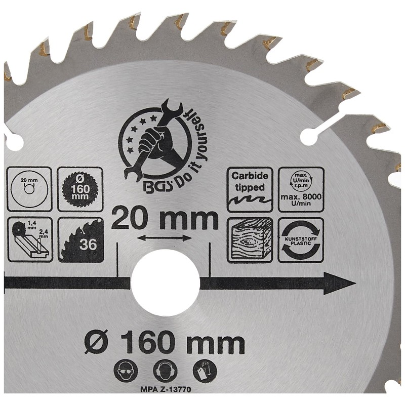 Carbide Tipped Circular Saw Blade, Diameter 160 mm