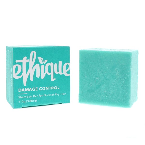 Ethique Eco-Friendly Solid Shampoo Bar for Normal-Dry Hair, Damage Control - Sustainable Natural Shampoo, Plastic Free, pH Balanced, Vegan, Plant Based, 100% Compostable and Zero Waste, 3.88oz