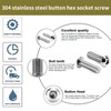 Zmbroll 660Pcs M2 Button Head Hex Socket Screws 304 Stainless