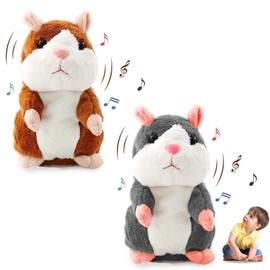 2 Talking Hamster Repeated, Talking Hamster Toy, Talking Plush Toy, Electronic, Funny Children's Soft Toy, Plush Hamster, Mouse Children's Stuffed Toy, Record Toy, Interactive for Baby Kids