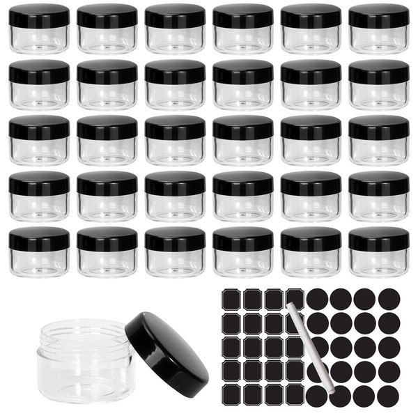 30 Pcs Empty Sample Pots 15g / 15ml Plastic Travel
