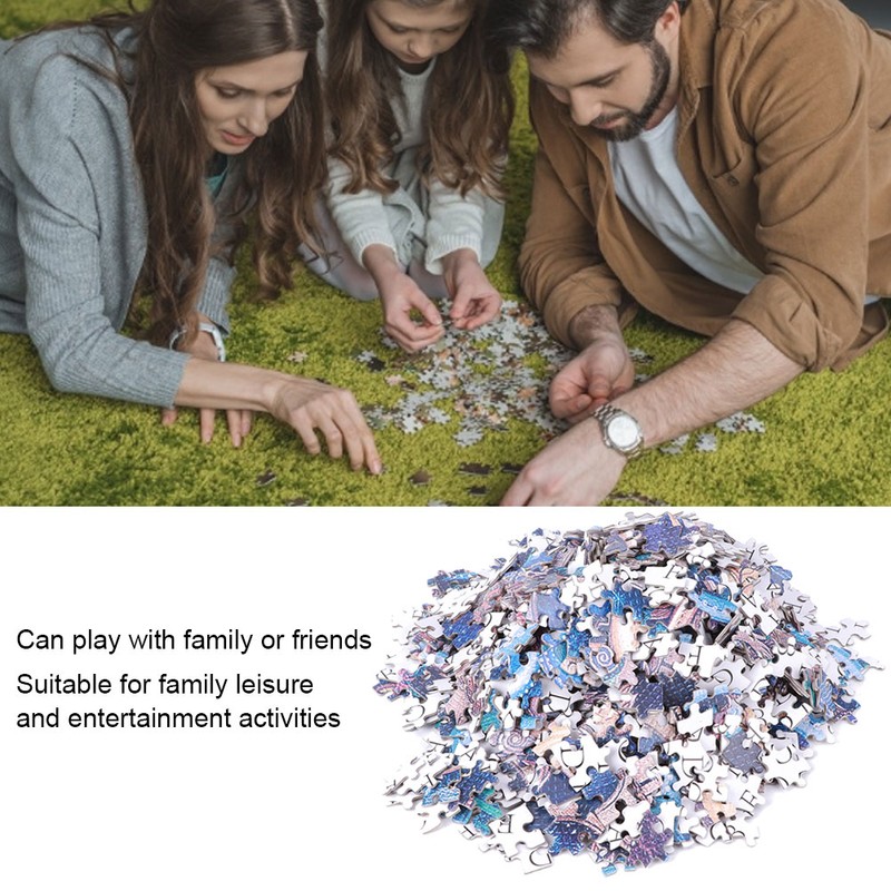 1000pcs Round Shape Jigsaw Puzzles Assembling Picture Toy Children Adult