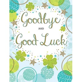 Traditional Occasion Card Goodbye & Goodluck - 8 x 6 inches - Piccadilly Greetings