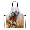 Wasach Three Horse Apron,Adjustable Bib Apron Kitchen Cooking Baking Gardening