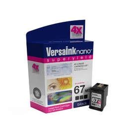 VersaInk-Nano HP 67 MS MICR Black Ink Cartridge for Check Printing Nano 67 CS Tri-Color Ink Cartridge Pack, Cyan