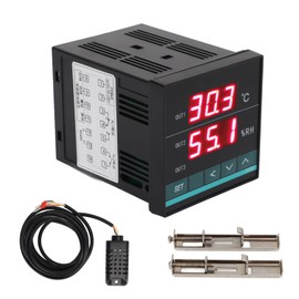 Temperature Controller Dual Display Digital Humidity Thermostat Constant Humidity Regulator with Alarm Function