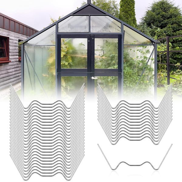 Pack of 100 Greenhouse Clips, Stainless Steel, Clips for Greenhouse,