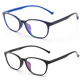 Aroncent Children's Glasses Anti Blue Light Children's Glasses Blue Light Filter Glasses for Boys Girls 8-18 Years 2 Pieces, TR90 AC