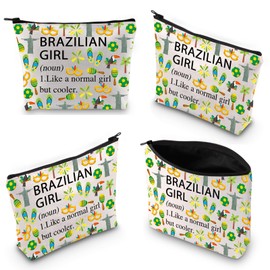 Brazilian Gift Brazilian Merch Brazil Travel Makeup Bag Brazil Lover Gift Brazil Trip Gift Brazil Cosmetic Bag (Brazilian Girl Noun 3uk)