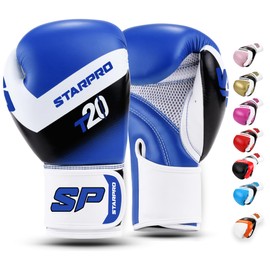 Starpro | T20 Boxing Gloves for Hard Punches & Fast K.O. | Boxing Gloves Men, Boxing Gloves Women, Box Glove Men's Set, Boxing Sports, Boxing Training, Boxing Gloves, blue