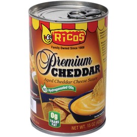 Ricos Premium Cheddar Cheese Sauce (Case - 12 pack, 15oz cans)