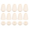 sourcing map 16Pcs Bell End Stoppers Plastic Cord Rope End