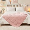 yescool Weighted Blanket 5 Pounds Cooling Weighted Lap Blanket, Pink