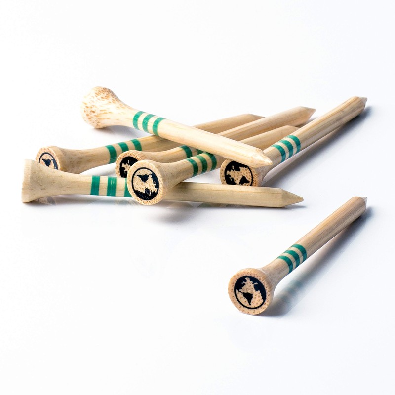 Green Swing Bamboo Golf Tees 70mm | Strong Sustainable Biodegradable