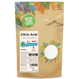 Whole Food Earth® Citric Acid, Anhydrous, Food Grade, 500 g (Pack of 1)