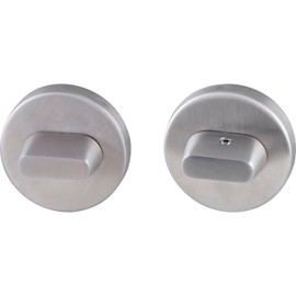 MARCHESI Toilet Rosette 53 mm with Rotary Latch on Both Sides – 2 x Latches + Rosette Matte Stainless Steel