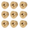 50Pcs Flange Nut Pure Copper Lock AntiSkid AntiLoose Fasteners Set