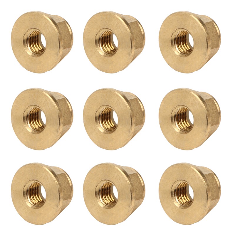 50Pcs Flange Nut Pure Copper Lock AntiSkid AntiLoose Fasteners Set