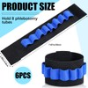 Threlaco 6 Pack Phlebotomy Tube Holder Wristband Nurse Gift,Blue |