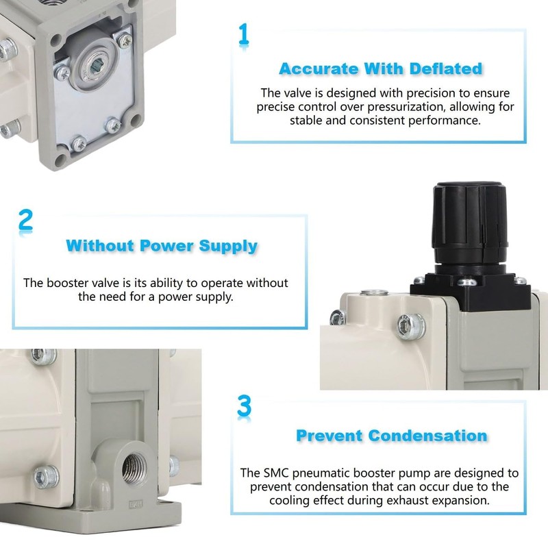 Pneumatic Booster Pump, 2 Times Pressure Pneumatic Booster Pump, Less