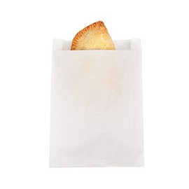 ClearBags White Greaseproof Bags | Size: 5 1/2" x 1 1/8" x 7 1/2" | Paper Bags, Open-Ended Bakery Bags, Baked Goods, Pastries, Treats, Eco Friendly, Gusset Sides | 100 Bags | GPB4WA