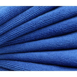 HIDMD Microfibre Cleaning Cloths Dish Cloths Lint Free Cloths For Polishing Drying Washing Waxing Dusting Cleaning Accessories Kitchen Dusters Car Bathroom Blue Pack of 10 30cm x 30cm Blue